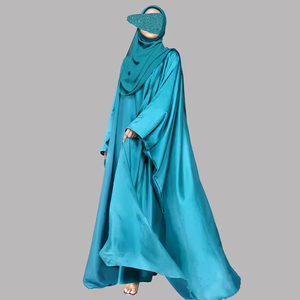 Meilleur prix de gros abaya islamique à manches longues à volants pour jilbab coupe ample robe modeste pour dames musulmanes Service OEM dans le monde entier - Product Image 1