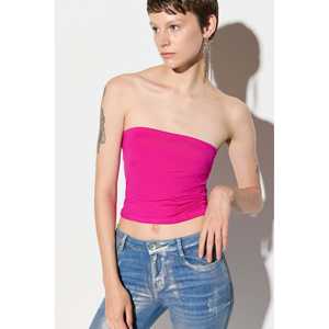 Top Corto Informal sin Tirantes 01001 con Logotipo en la Parte Delantera - Product Image 5