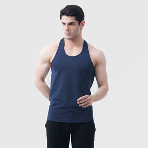 High Quality Compression <b>Sleeveless</b> Men's Tank <b>Tops</b> for Summer Fitness Gym Training Custom High Knitted Weave OEM Blank Product - Product Image 2