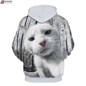 Jersey mezclado de algodón de alta calidad para hombre, sublimación personalizada básica, diseño de invierno impreso en 3D, sudaderas con capucha digitales - Product Image 2