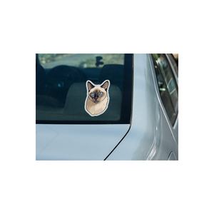 Siamese Cat Motorcycle <b>Helmet</b> Decal 10x15 cm Laptop and Vehicle Auto <b>Sticker</b> Label - Product Image 3