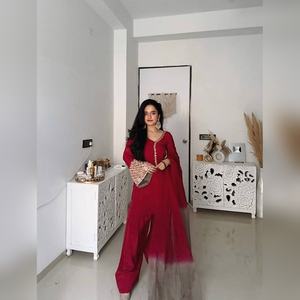 Conjunto de salwar kameez de algodón de lujo con bordado de hilo grueso en la parte superior e inferior, con dupatta, para salidas informales, valor de reventa. - Product Image 4