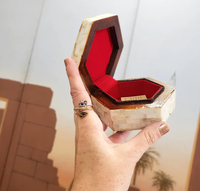 Boîtes de rangement pour bijoux en nacre faites à la main, design nordique moderne, forme carrée, trois couches, détachables, empilables, pour salon