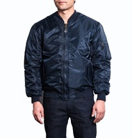 Toptan özel erkek MA 1 uçuş bombacı ceket Unisex naylon saten ve Polyester nefes klasik tarzı kış için