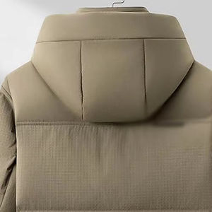 Parkas d'hiver pour hommes de bonne qualité, chauds, épais, unis, à capuche, décontractés, coupe slim, avec fermeture éclair et poches, en duvet. - Product Image 5