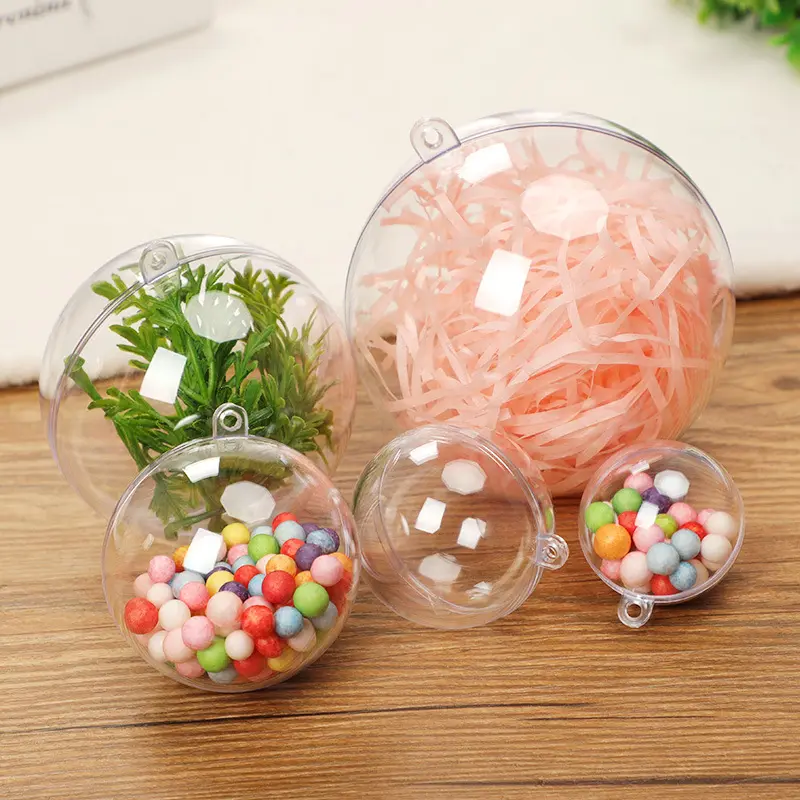 Christmas Bubble Ball Round Shape DIY Fillable Balls Christmas Tree Ornament Transparent Ball Gifts for New Years Present