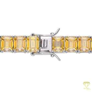 สร้อยข้อมือเทนนิสทรงสี่เหลี่ยมสีเงินสเตอร์ลิง925ฮิปฮอปกันน้ำเครื่องประดับเพชรที่ปลูกในห้องทดลองคุณภาพสูงสำหรับใส่ได้ทั้งชายและหญิงสำหรับงานปาร์ตี้ - Product Image 4