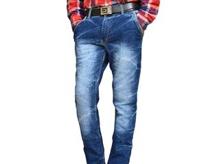 Jeans en denim numérique à la mode, imprimé, déchiré, fabricant, jeans longs décontractés pour hommes, style streetwear, jeans en denim - Product Image 2