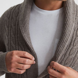 Custom <b>Vintage</b> Print V-Neck Cardigan Breathable Warm Thick Knitwear for Autumn Winter Casual Wear Button Decoration ODM Supply - Product Image 4