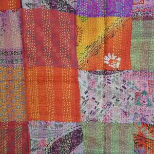 Hot Selling High Quality Cotton Kantha Embroidered Reversible <b>Silk</b> Stole Luxury Winter Hand Crafted Traditional <b>Scarf</b> Shawl Leaf - Product Image 3