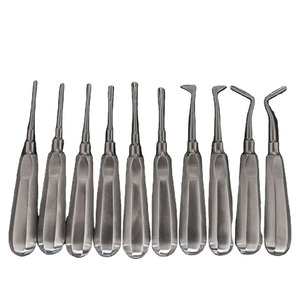 Kit de dents d'extraction dentaire minimalement invasive Pince à racines incurvée droite en acier inoxydable Instruments chirurgicaux à base chirurgicale - Product Image 3
