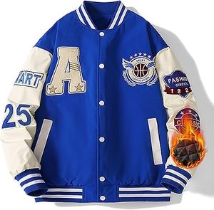 แจ็กเก็ตเลตเตอร์แมนสำหรับผู้ชายเสื้อกันหนาวแบบสตรีทมีฮู้ด OEM ใหม่เสื้อแจ็กเก็ตมีลายโลโก้ XL - Product Image 1