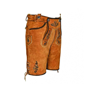 Pakistán hizo OEM Bavarian Short Lederhosen para hombres 100% cuero de ante traje tradicional alemán Oktoberfest 2025 - Product Image 4