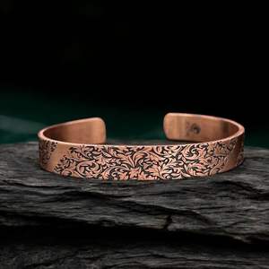 Copper Bracelet <b>Magnetic</b> Therapy Healing Energy Balance Wellness <b>Jewelry</b> Adjustable Wristwear Traditional Design - Product Image 1