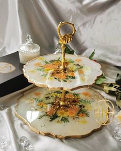 PERFECT RELATED DISPLAY HANDMADE DIY 3 Tier Round Shape <b>Fruit</b> Tray Resin Tea Tray Table Colorful Customized Size - Product Image 5