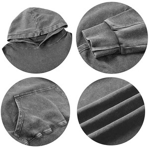 Sweats à capuche unisexe anti-rides anti-rétrécissement polaire sweat à capuche zippé satin brodé patchwork solide lavage à l'acide conception sérigraphié - Product Image 5