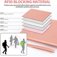 Insight International Dompet Kulit Asli Kelas Atas Model Terbuka Panjang untuk Paspor, Tempat Kartu Kredit, Vintage, Bisnis, Unisex, Dompet Perjalanan