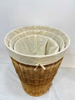 Panier de rangement multifonctionnel en rotin naturel éco-responsable, fait main, style simple, design circulaire polyvalent, pour vêtements, intérieur