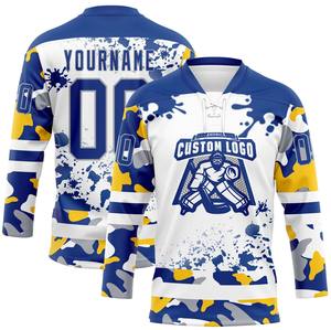 Maillot de hockey à lacets en gros, logo personnalisé, vêtements de sport, uniforme de hockey sur glace à lacets, fabricant de maillots d'équipe personnalisés - Product Image 4