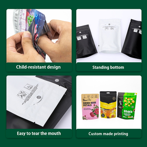 Bolsas de Aluminio con Cierre Hermético Doypack para Almacenamiento de Alimentos, Bolsas Mylar a Prueba de Olores, Bolsa Negra Mate con Cierre para Empacar Alimentos - Product Image 6