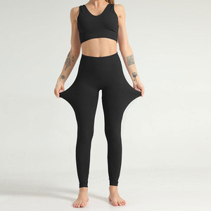 Cintura alta Mujeres Yoga cintura elástica Tallas grandes Yoga Set Venta directa de fábrica Precio al por mayor Mujeres Yoga Set - Product Image 1
