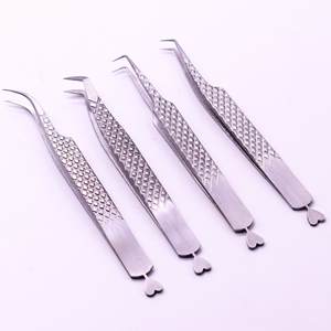 45 75 90 Degrees <b>Lash</b> Tweezers Custom Logo Volume <b>Lash</b> Extension <b>Cluster</b> <b>Lashes</b> Fiber Tip Tweezers for Eyelash Extension - Product Image 2