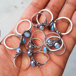 Nouvelle Arrivée Solide 925 Sterling Argent Plaqué Laiteux Opalite Ovale Lunette Réglage Baho Fait À La Main En Gros En Vrac Lot Fabrique - Product Image 4