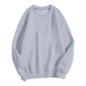 Sweat-shirt d'hiver en polaire brodé uni pour femme, écologique, respirant, coupe-vent, couleur ciel, col rond, 340g - Product Image 1