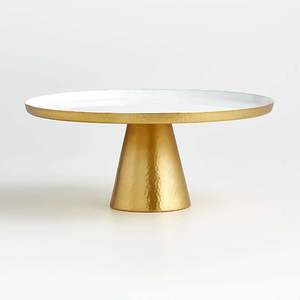 Sleek Durable Metal <b>Cake</b> <b>Stand</b> With Non Slip Feet And Smooth Surface Ideal For Displaying <b>Tiered</b> <b>Cakes</b> At Any Elegant Gathering - Product Image 1