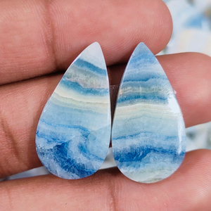 Pares de Rodocrosita azul de la mejor calidad Pares combinados de scheelita azul para pendientes - Product Image 4