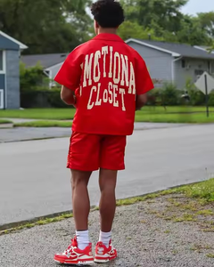 เสื้อวอร์มผ้าไนลอนกระดุมสองชิ้นชุดวอร์มสำหรับผู้ชายชุดวอร์มสำหรับเสื้อกันลมออกแบบโลโก้ได้ตามต้องการ - Product Image 2