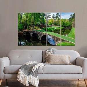 Tableau imprimé sur toile : Paysage du parcours de golf Stone Bridge, lot de 4 toiles - Product Image 1