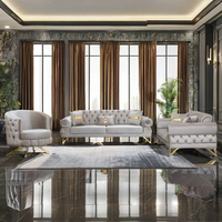 Ensemble Canapé Mobilier de Maison Style Européen Salon Moderne Confortable Combinaison Luxe Contemporain
