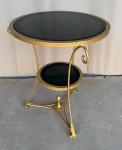 Handmade Modern <b>Gold</b> Metal <b>Frame</b> Coffee Table with <b>Black</b> Glass Top Stylish Accent for Living Room General Use Home Furniture - Product Image 1