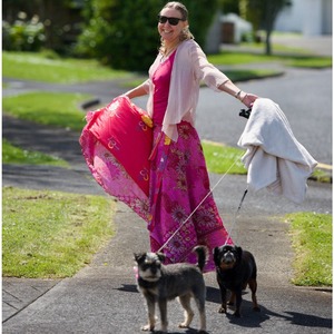 Jupe sari en soie double couche vintage pour femmes, multicolore, asymétrique, nouée à la taille, froncée, décoration ajustée pour décontracté - Product Image 5