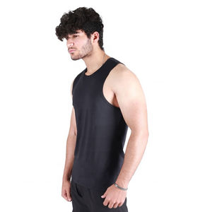 Camisetas sin mangas lisas con ajuste de logotipo personalizado baratas de fábrica, camisetas sin mangas de 100% algodón para entrenamiento para hombres - Product Image 1
