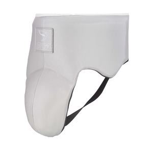 Protector Inguinal de Kickboxing con Logotipo Personalizado, Nuevo Protector de Cuero Genuino Gris para Sparring, Muay Thai y MMA - Product Image 2