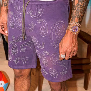 กางเกงขาสั้นผ้าแคนวาสหนาคุณภาพสูงสำหรับผู้ชาย สไตล์วินเทจ ล้างสีแบบแอซิดวอช ขอบดิบ ไซส์ใหญ่ แห้งเร็ว ใส่ได้ทั้งชายและหญิง รับทำโลโก้ OEM - Product Image 4