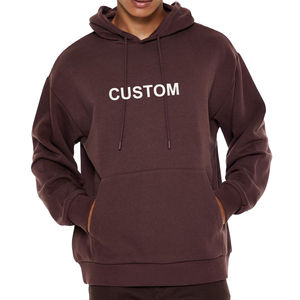 Sweat à capuche surdimensionné 100% coton Sweat thermique de haute qualité avec épaule tombante Streetwear Hoodies pour hommes - Product Image 1