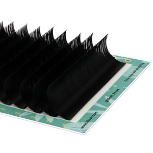 Extensiones de pestañas de seda de Cachemira clásicas Peeling C CC D DD bandejas de pestañas de Cachemira volumen suministros de pestañas al por mayor Etiqueta Privada - Product Image 1