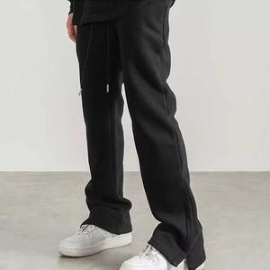 Men's Pants Washed Fleece <b>Joggers</b> Men Sweatpants Drawstring French Terry <b>Baggy</b> Stacked Flare Men TrouserOEM Breathable - Product Image 5