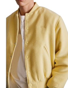 แจ็กเก็ตขนสัตว์มหาวิทยาลัยสำหรับผู้ชาย, แจ็กเก็ตผ้าขนสัตว์หนาปักตัวอักษรสไตล์ฮิปฮอปแจ็คเก็ตนักเบสบอล - Product Image 6