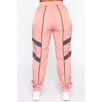 Vente en gros de luxe coupe-vent survêtement meilleure fabrication jogging ensemble deux pièces personnalisé pleine longueur femmes couleur contrastée
