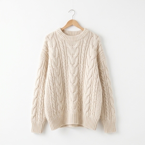 Suéter de viscosa de punto grueso extragrande para mujer, transpirable, cómodo, informal, tipo jersey, OEM, ODM, venta al por mayor, fábrica, logotipo personalizado, bajo costo - Product Image 2
