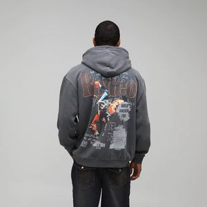 Sweat-shirt à capuche unisexe en coton 100% lourd, personnalisé avec logo, fabrication OEM, lavage à l'acide, broderie, hiver - Product Image 1