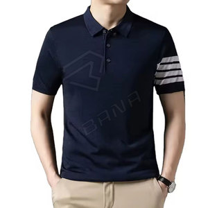 Breathable High Quality Men's for Shirts Knitted Custom Design Short Sleeve Summer Casual T-Shirts Customizable Sizes Logo OEM - Product Image 4