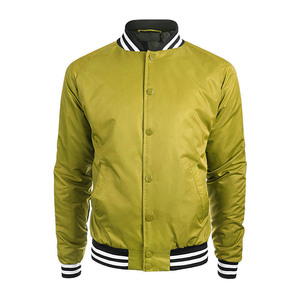 OEM Manufacturer Wholesale Custom <b>Men's</b> High Quality 100% Polyester Satin <b>Bomber</b> <b>Jacket</b> Solid Color Winter Letterman Pattern New - Product Image 1