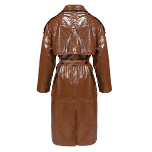 เสื้อโค้ทหนังสำหรับผู้หญิงเสื้อคลุมหนัง - Product Image 2