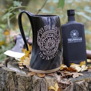 Authentic Eco-Friendly Viking Horn <b>Mug</b> Handmade Buffalo Horn Food Grade Medieval Style Religious Feng Shui Animal Beer <b>Mug</b> - Product Image 1