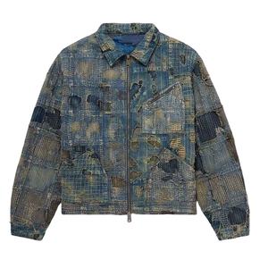 Veste en jean vintage faite à la main pour hommes Solid Traders, effet délavé, style streetwear, personnalisable, respirante et écologique - Product Image 1